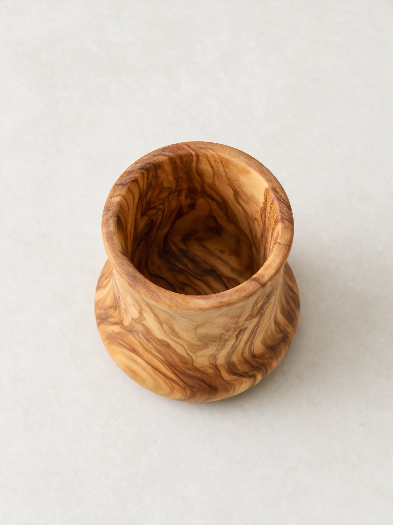 Olive Wood Utensil Crock